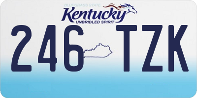 KY license plate 246TZK