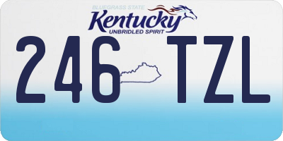 KY license plate 246TZL