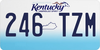 KY license plate 246TZM