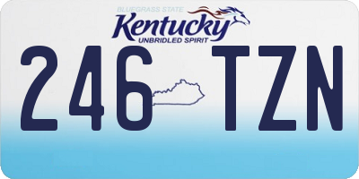 KY license plate 246TZN