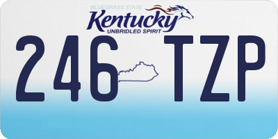 KY license plate 246TZP