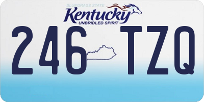 KY license plate 246TZQ