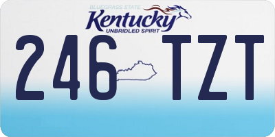 KY license plate 246TZT