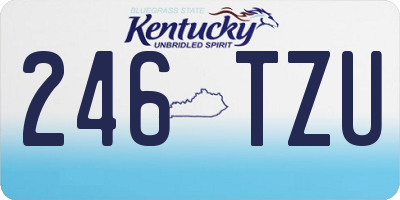 KY license plate 246TZU