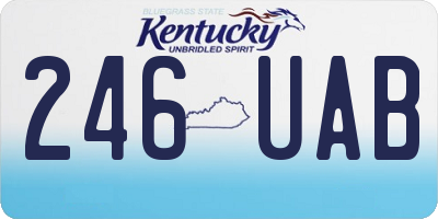 KY license plate 246UAB
