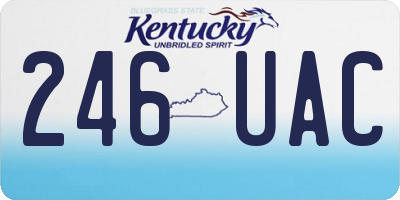 KY license plate 246UAC