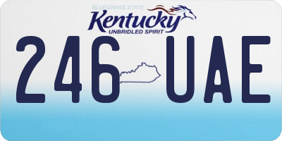 KY license plate 246UAE