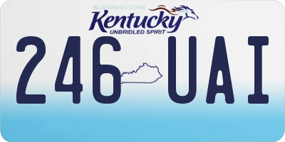 KY license plate 246UAI