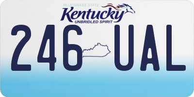 KY license plate 246UAL