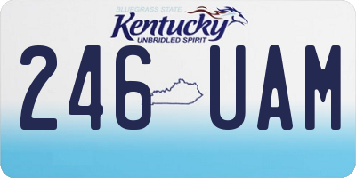 KY license plate 246UAM