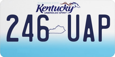 KY license plate 246UAP
