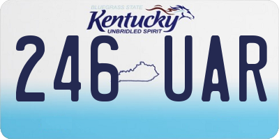 KY license plate 246UAR