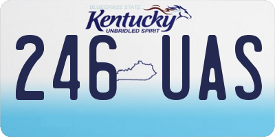 KY license plate 246UAS
