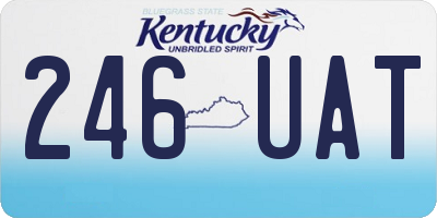 KY license plate 246UAT
