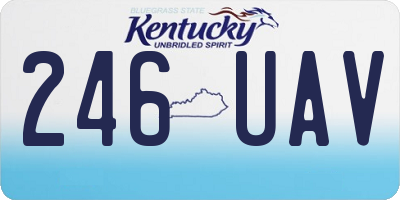 KY license plate 246UAV