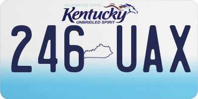 KY license plate 246UAX