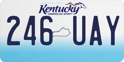 KY license plate 246UAY