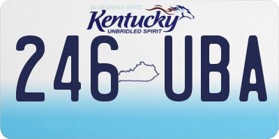 KY license plate 246UBA