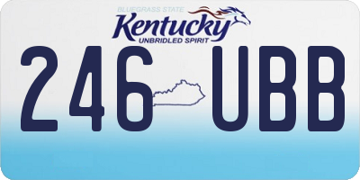 KY license plate 246UBB