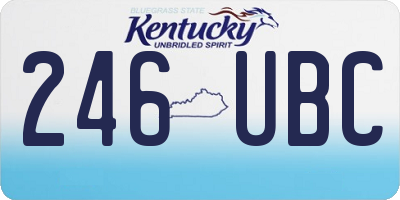 KY license plate 246UBC