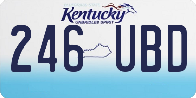 KY license plate 246UBD