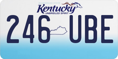 KY license plate 246UBE