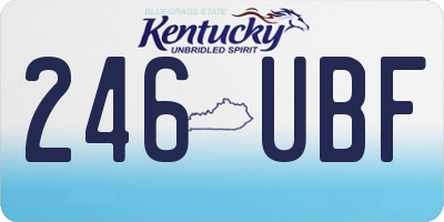 KY license plate 246UBF