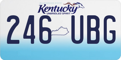 KY license plate 246UBG