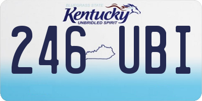 KY license plate 246UBI