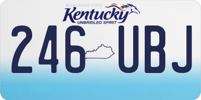 KY license plate 246UBJ