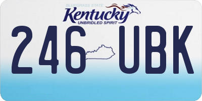 KY license plate 246UBK