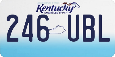 KY license plate 246UBL