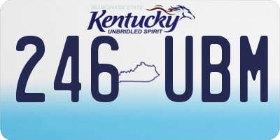 KY license plate 246UBM