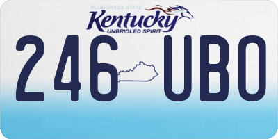 KY license plate 246UBO