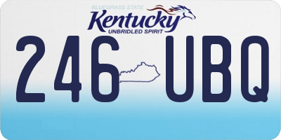 KY license plate 246UBQ