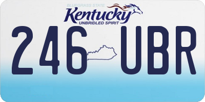 KY license plate 246UBR