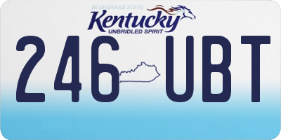 KY license plate 246UBT