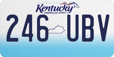 KY license plate 246UBV
