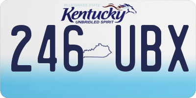 KY license plate 246UBX