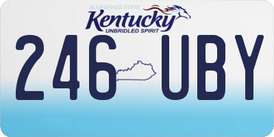 KY license plate 246UBY