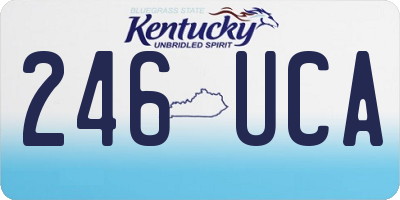 KY license plate 246UCA