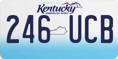 KY license plate 246UCB