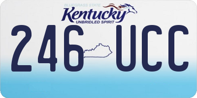 KY license plate 246UCC