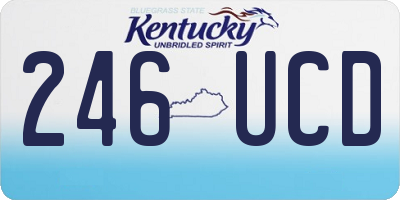 KY license plate 246UCD