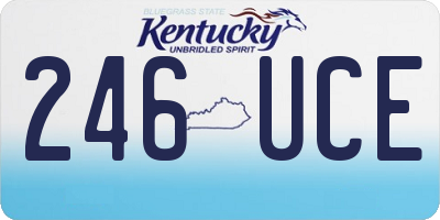 KY license plate 246UCE