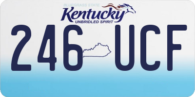 KY license plate 246UCF