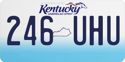 KY license plate 246UHU