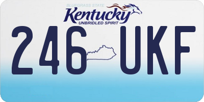 KY license plate 246UKF