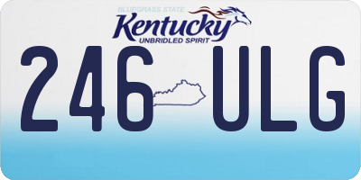 KY license plate 246ULG