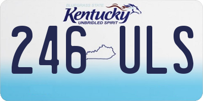 KY license plate 246ULS